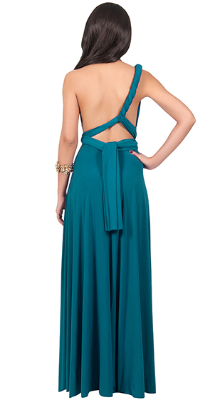 NEW Womens Bridesmaid Infinity Convertible Wrap Long Maxi Dress XS S M ...